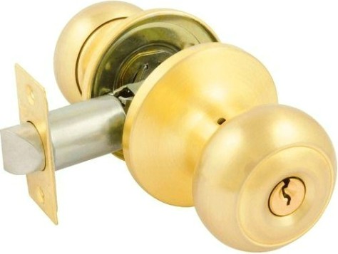 Ручка защелка кноб НОРА-М Н "Матовое золото" ключ/фиксатор [15711]