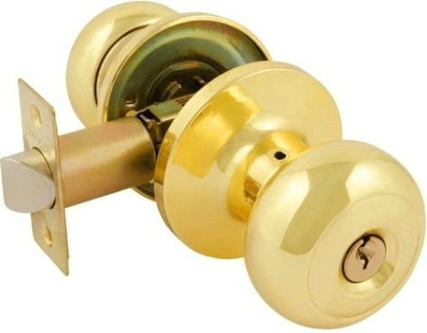 Ручка защелка кноб НОРА-М Н "Золото" ключ/фиксатор [15710]