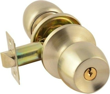 Ручка защелка кноб НОРА-М ЗР1 "Матовый никель" ключ/фиксатор [15579]