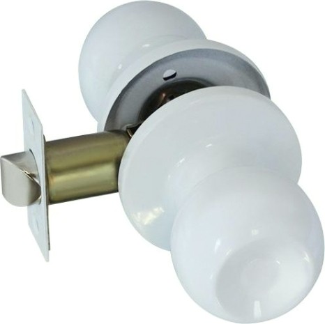 Ручка защелка кноб НОРА-М ЗШ ISPARUS "Белая" без запирания [18821]