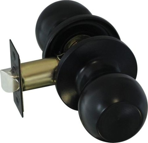 Ручка защелка кноб НОРА-М ЗШ ISPARUS "Черная" без запирания [18822]