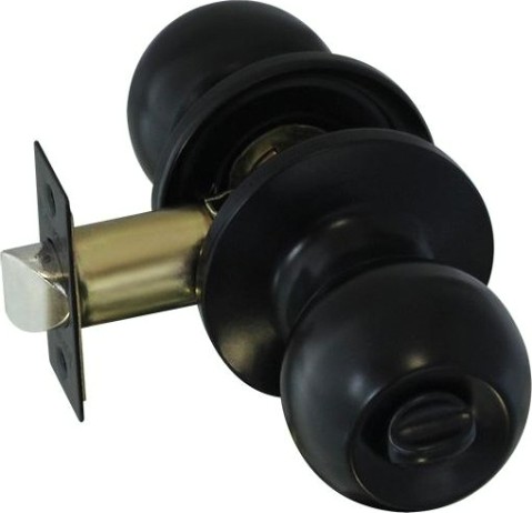 Ручка защелка кноб НОРА-М ЗШ ISPARUS "Черная" фиксатор [18820]