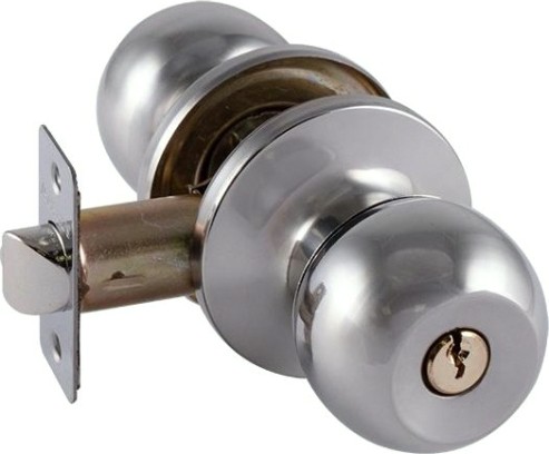 Ручка защелка кноб НОРА-М ЗШ ISPARUS "Хром" ключ/фиксатор [16791]