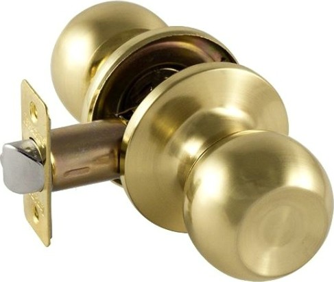 Ручка защелка кноб НОРА-М ЗШ ISPARUS "Матовое золото" без запирания [16799]