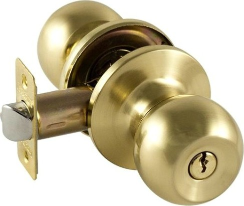 Ручка защелка кноб НОРА-М ЗШ ISPARUS "Матовое золото" ключ/фиксатор [16787]