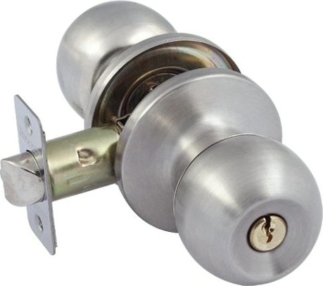 Ручка защелка кноб НОРА-М ЗШ ISPARUS "Матовый никель" ключ/фиксатор [16788]