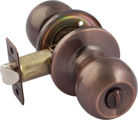 Ручка защелка кноб НОРА-М ЗШ ISPARUS "Старая медь" фиксатор [16796]