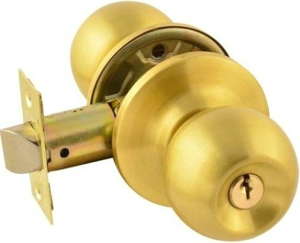 Ручка защелка кноб НОРА-М ЗШ "Матовое золото" ключ/фиксатор [15682]