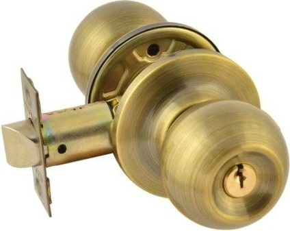 Ручка защелка кноб НОРА-М ЗШ "Старая бронза" ключ/фиксатор [15685]