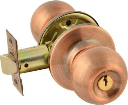 Ручка защелка кноб НОРА-М ЗШ "Старая медь" ключ/фиксатор [15684]