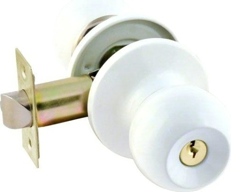 Ручка защелка кноб НОРА-М ЗШ-STD "Белая" ключ/фиксатор [5315]