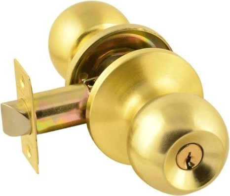 Ручка защелка кноб НОРА-М ЗШ-STD "Матовое золото" ключ/фиксатор [13738]