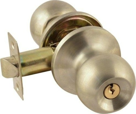 Ручка защелка кноб НОРА-М ЗШ-STD "Матовый никель" ключ/фиксатор [13739]