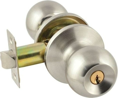 Ручка защелка кноб НОРА-М ЗШ-STD "Нержавеющая сталь" ключ/фиксатор [5302]