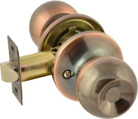 Ручка защелка кноб НОРА-М ЗШ-STD "Старая медь" без запирания [13752]