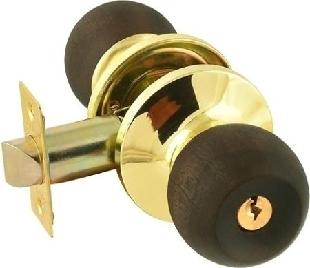 Ручка защелка кноб НОРА-М ЗШ-STD "Темное дерево" ключ/фиксатор [6449]