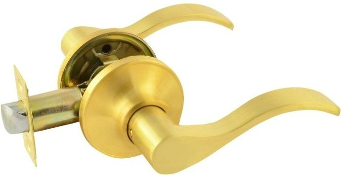 Ручка защелка НОРА-М НН межкомнатная "Матовое золото" без запирания [15764]