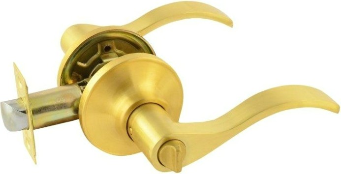 Ручка защелка НОРА-М НН межкомнатная "Матовое золото" фиксатор [15758]
