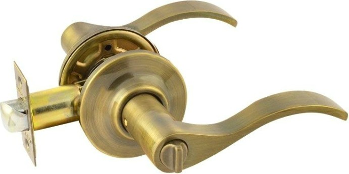 Ручка защелка НОРА-М НН межкомнатная "Старая бронза" фиксатор [15760]