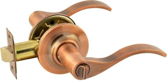Ручка защелка НОРА-М НН межкомнатная "Старая медь" фиксатор [15761]