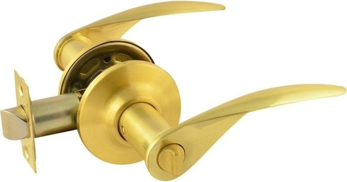 Ручка защелка НОРА-М ТТ12 межкомнатная "Матовое золото" фиксатор [15816]