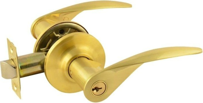 Ручка защелка НОРА-М ТТ12 межкомнатная "Матовое золото" ключ/фиксатор [15810]