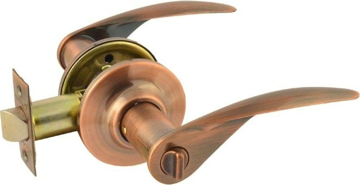 Ручка защелка НОРА-М ТТ12 межкомнатная "Старая медь" фиксатор [15819]
