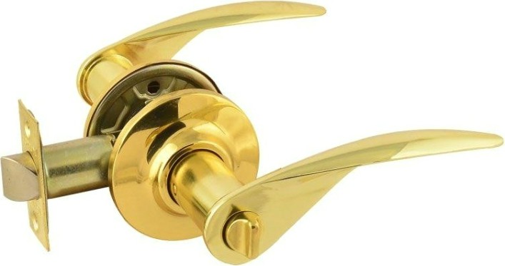 Ручка защелка НОРА-М ТТ12 межкомнатная "Золото" фиксатор [15815]