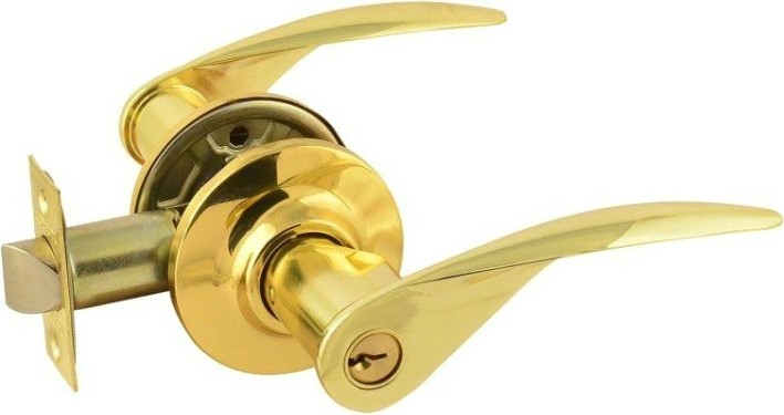 Ручка защелка НОРА-М ТТ12 межкомнатная "Золото" ключ/фиксатор [15809]