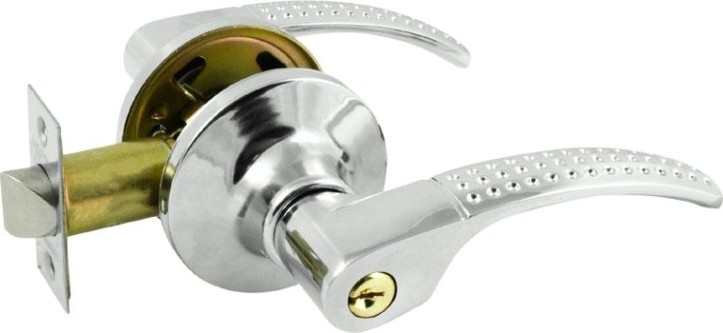 Ручка защелка НОРА-М ТТ15-STD межкомнатная "Хром" ключ/фиксатор [16755]