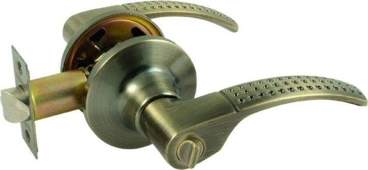 Ручка защелка НОРА-М ТТ15-STD межкомнатная "Старая бронза" фиксатор [16757]