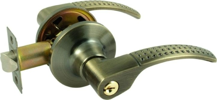 Ручка защелка НОРА-М ТТ15-STD межкомнатная "Старая бронза" ключ/фиксатор [16753]