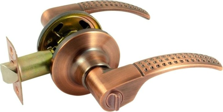 Ручка защелка НОРА-М ТТ15-STD межкомнатная "Старая медь" фиксатор [16758]