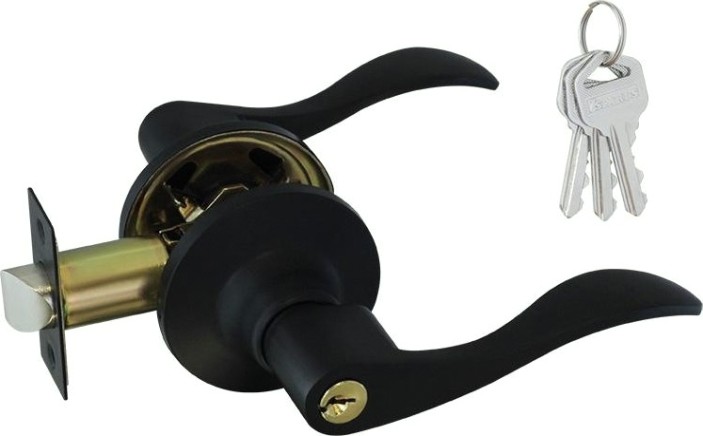 Ручка защелка НОРА-М ЗВ1 ISPARUS межкомнатная "Черная" ключ/фиксатор [18808]