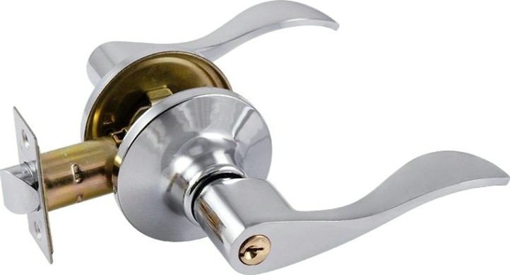 Ручка защелка НОРА-М ЗВ1 ISPARUS межкомнатная "Хром" ключ/фиксатор [16941]