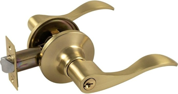 Ручка защелка НОРА-М ЗВ1 ISPARUS межкомнатная "Матовое золото" ключ/фиксатор [16929]