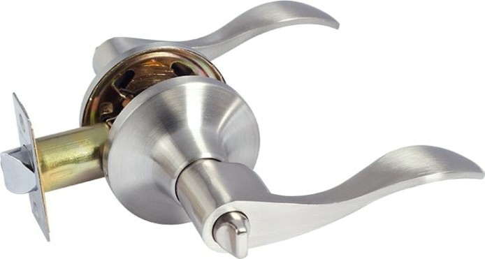 Ручка защелка НОРА-М ЗВ1 ISPARUS межкомнатная "Матовый никель" фиксатор [16933]