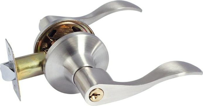 Ручка защелка НОРА-М ЗВ1 ISPARUS межкомнатная "Матовый никель" ключ/фиксатор [16932]