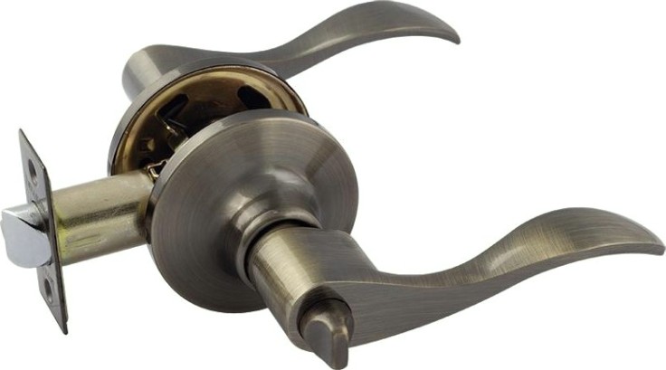 Ручка защелка НОРА-М ЗВ1 ISPARUS межкомнатная "Старая бронза" фиксатор [16936]