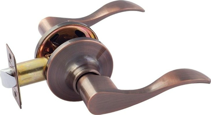 Ручка защелка НОРА-М ЗВ1 ISPARUS межкомнатная "Старая медь" без запирания [16940]