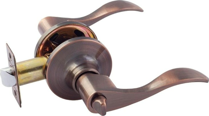 Ручка защелка НОРА-М ЗВ1 ISPARUS межкомнатная "Старая медь" фиксатор [16939]