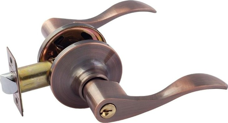 Ручка защелка НОРА-М ЗВ1 ISPARUS межкомнатная "Старая медь" ключ/фиксатор [16938]
