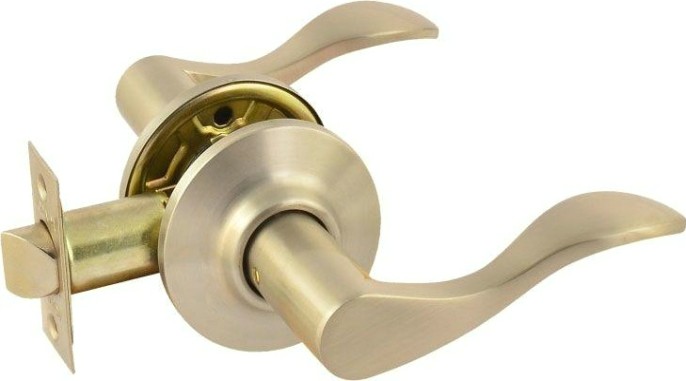 Ручка защелка НОРА-М ЗВ1 межкомнатная "Матовый никель" без запирания [15636]