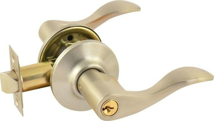 Ручка защелка НОРА-М ЗВ1 межкомнатная "Матовый никель" ключ/фиксатор [15624]