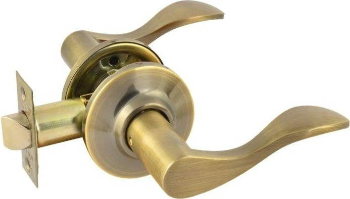 Ручка защелка НОРА-М ЗВ1 межкомнатная "Старая бронза" без запирания [15637]