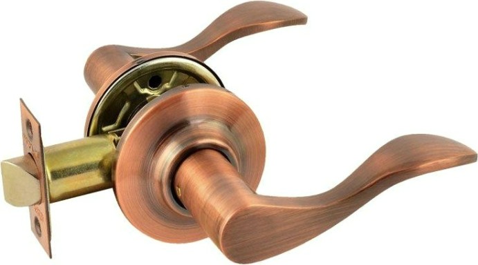 Ручка защелка НОРА-М ЗВ1 межкомнатная "Старая медь" без запирания [15638]