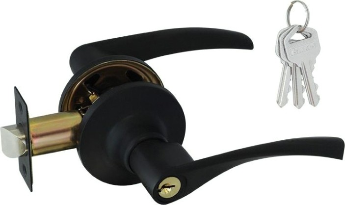 Ручка защелка НОРА-М ЗВ2 ISPARUS межкомнатная "Черная" ключ/фиксатор [18811]