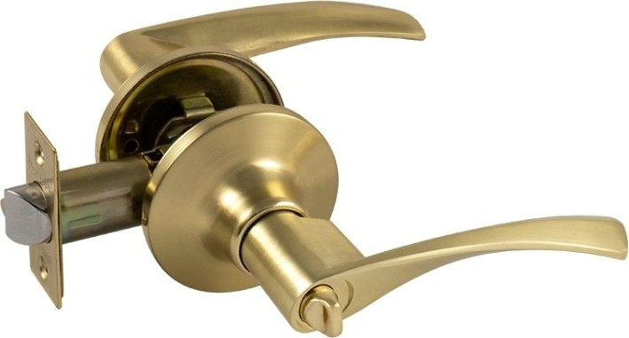 Ручка защелка НОРА-М ЗВ2 ISPARUS межкомнатная "Матовое золото" фиксатор [16775]