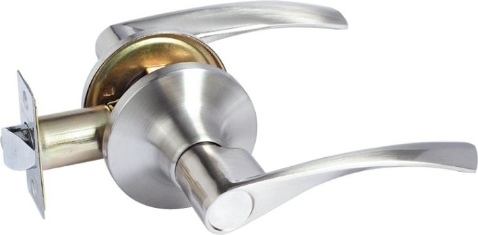 Ручка защелка НОРА-М ЗВ2 ISPARUS межкомнатная "Матовый никель" без запирания [16782]