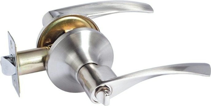 Ручка защелка НОРА-М ЗВ2 ISPARUS межкомнатная "Матовый никель" фиксатор [16776]